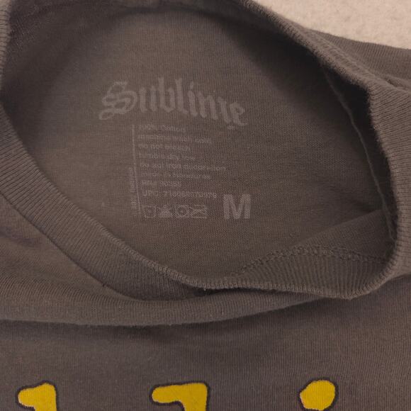 Sublime Band Short Sleeve Crew Neck Graphic T Shirt Mens Size Medium M Gray - Picture 3 of 9